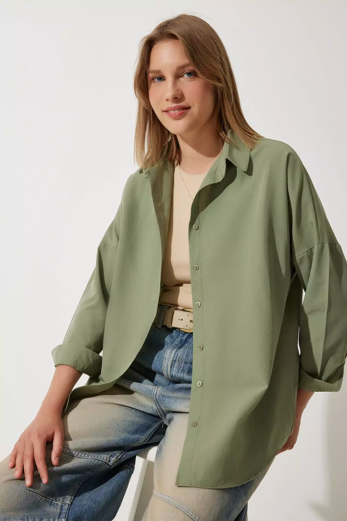 Oversize Long Basic Shirt