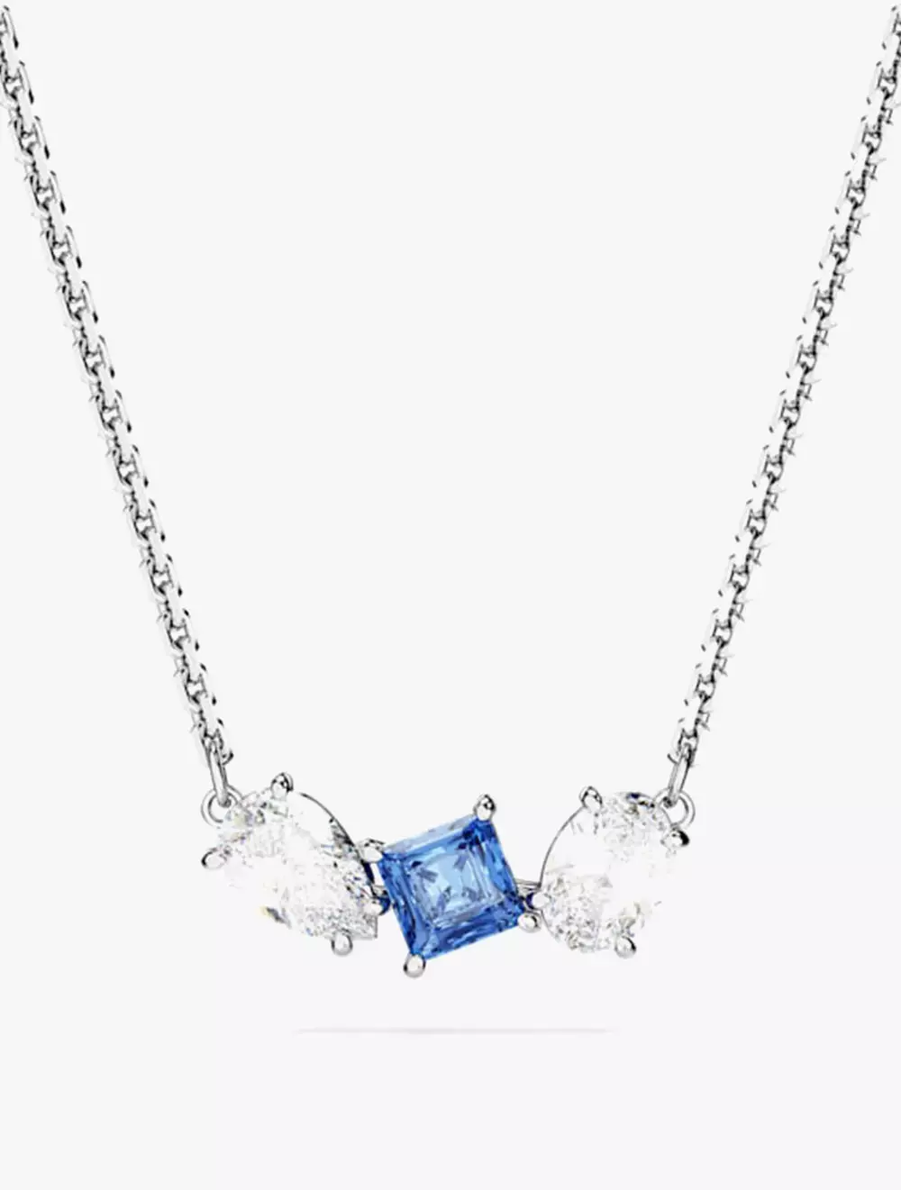 Mesmera Pendant, Mixed Cuts, Blue, Rhodium Plated - Blue