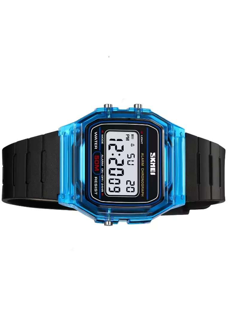 Jam Tangan Digital Pria Waterproof Many Function Strap Tali Material TPU DV45 ORIGINAL