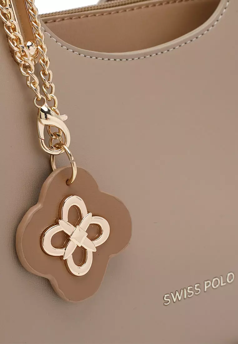 Women's Top Handle Bag / Sling Bag / Crossbody Bag - Beige