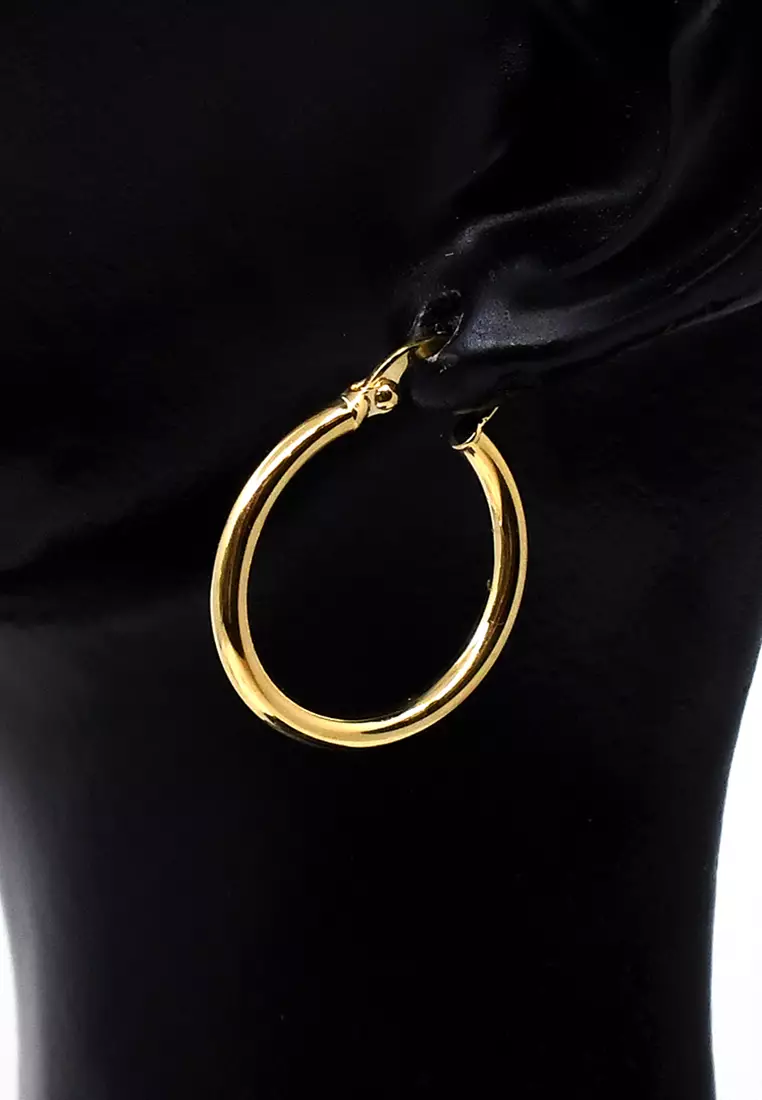 18K Italian Made Yellow Gold Earrings