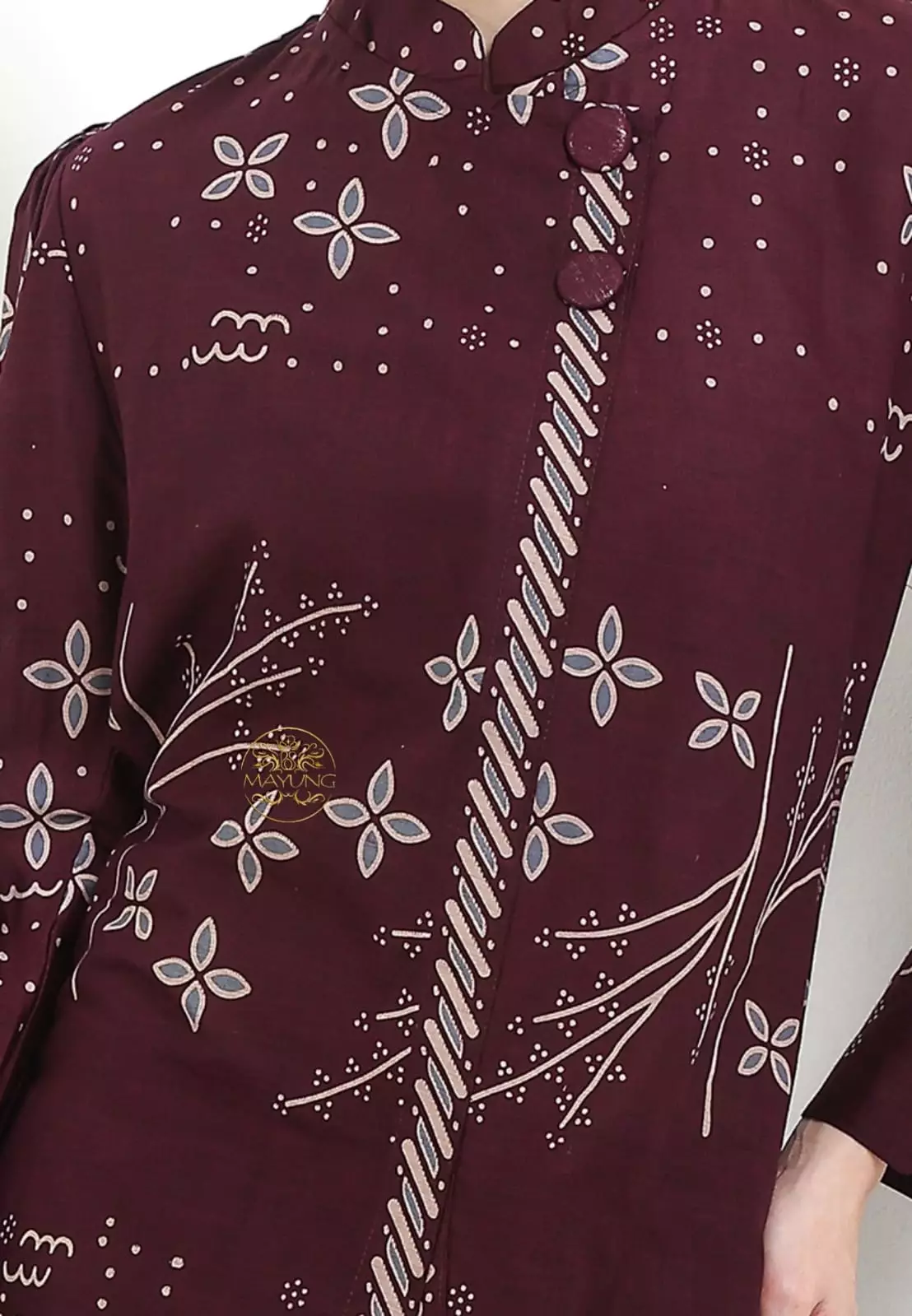 Tunik Batik Anjani Burgundy Premium NLN
