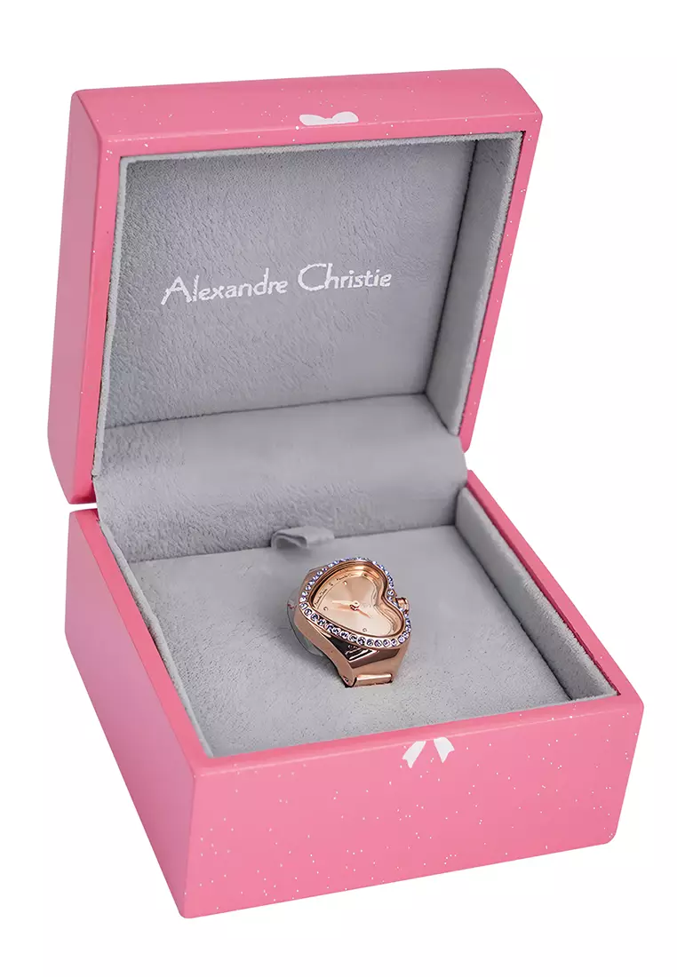 Jam Tangan Ring Wanita Alexandre Christie AC 2B05 LHBRGLNPU - Gold Dial - Stainless Steel