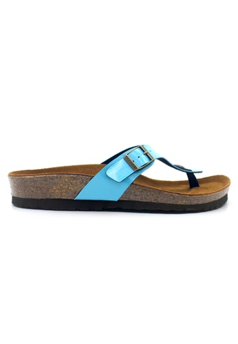 SoleSimple blue Prague - Glossy Blue Sandals & Flip Flops D48DASHF320E35GS_1