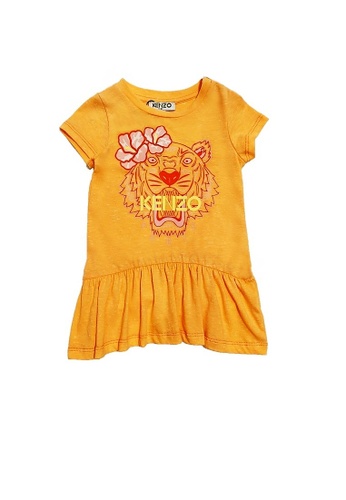 KENZO KIDS orange KENZO TIGER BABY GIRLS DRESS 962B0KAC5FDBD6GS_1
