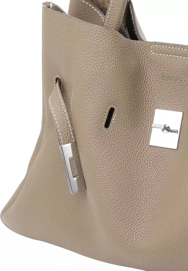 SAOIRSE Soft Structural Belt Tote Bag - Toffee