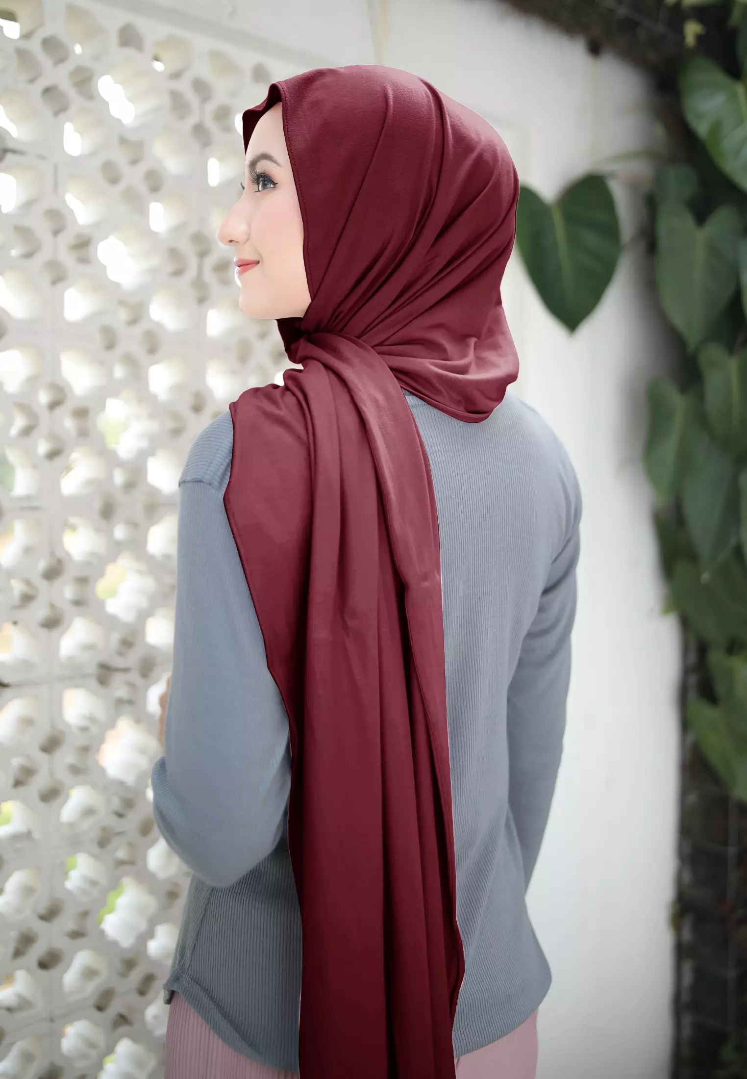 Cotton Bee - Nayma Turkey Shawl | Pashmina Rayon Premium - Deep Crimson Red