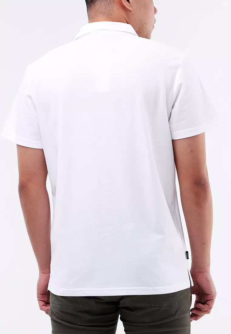 Collared Waffle Short Sleeves Polo