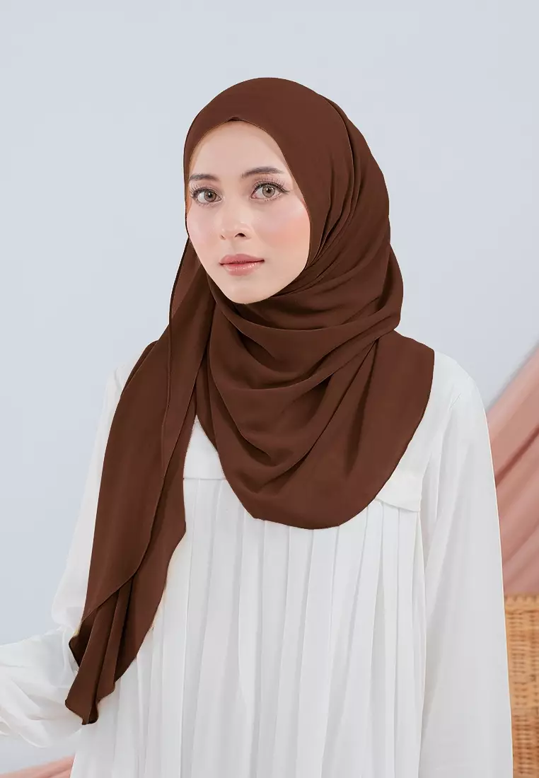 HIJAB INSTAN SABIYA - DARK BROWN