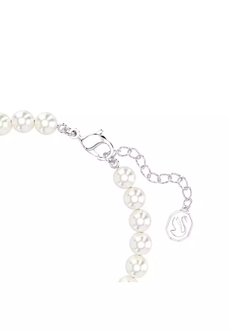Swarovski Remix Collection strand, White, Rhodium plated