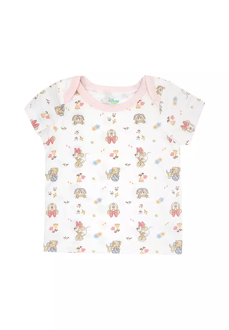 Baby Girl Licensed Newborn Essentials T-Shirt Pack of 3 "Pretty as Flower"