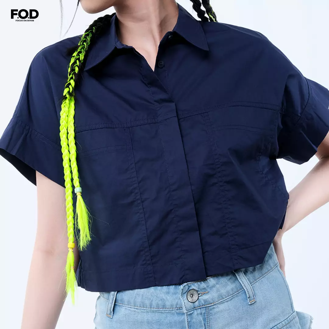 Kemeja Wanita Ghinza Navy