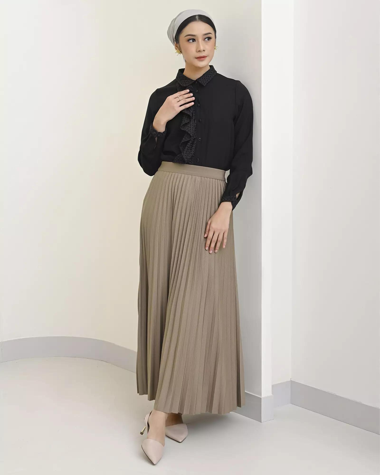 Geulis.id LARUNA SKIRT PREMIUM / ROK WANITA - KHAKI