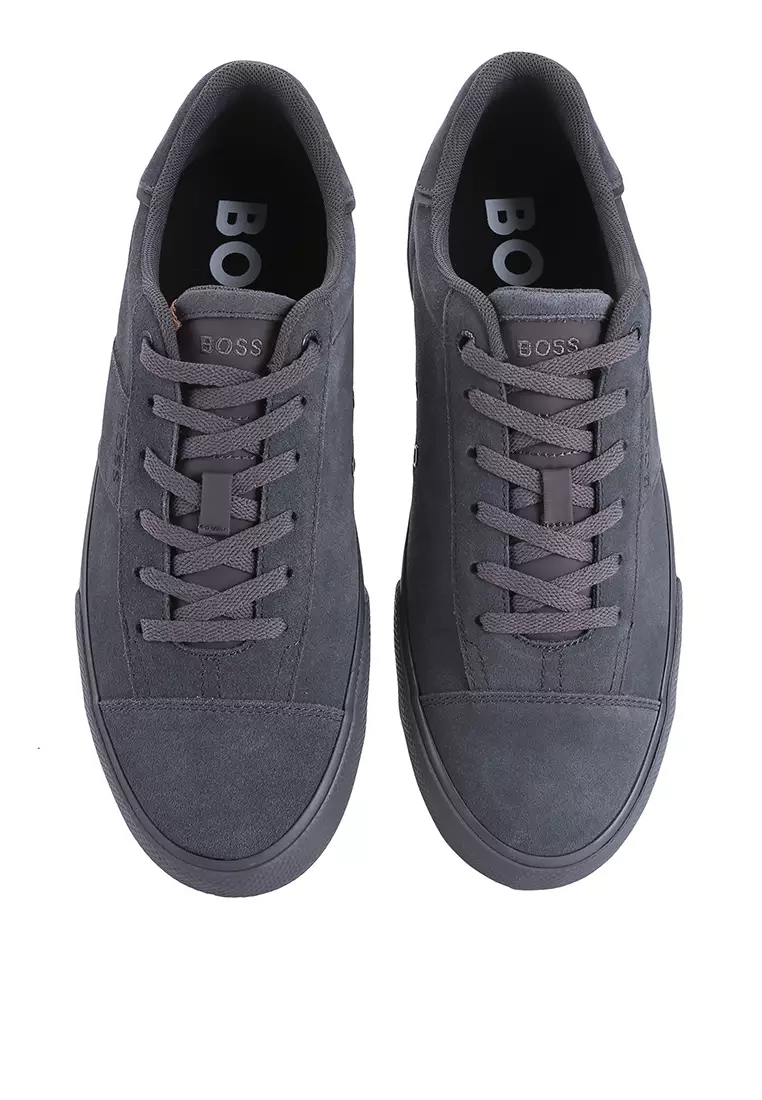 Buy BOSS Suede Cupsole Trainers With Logo - BOSS Casual 2024 Online ...