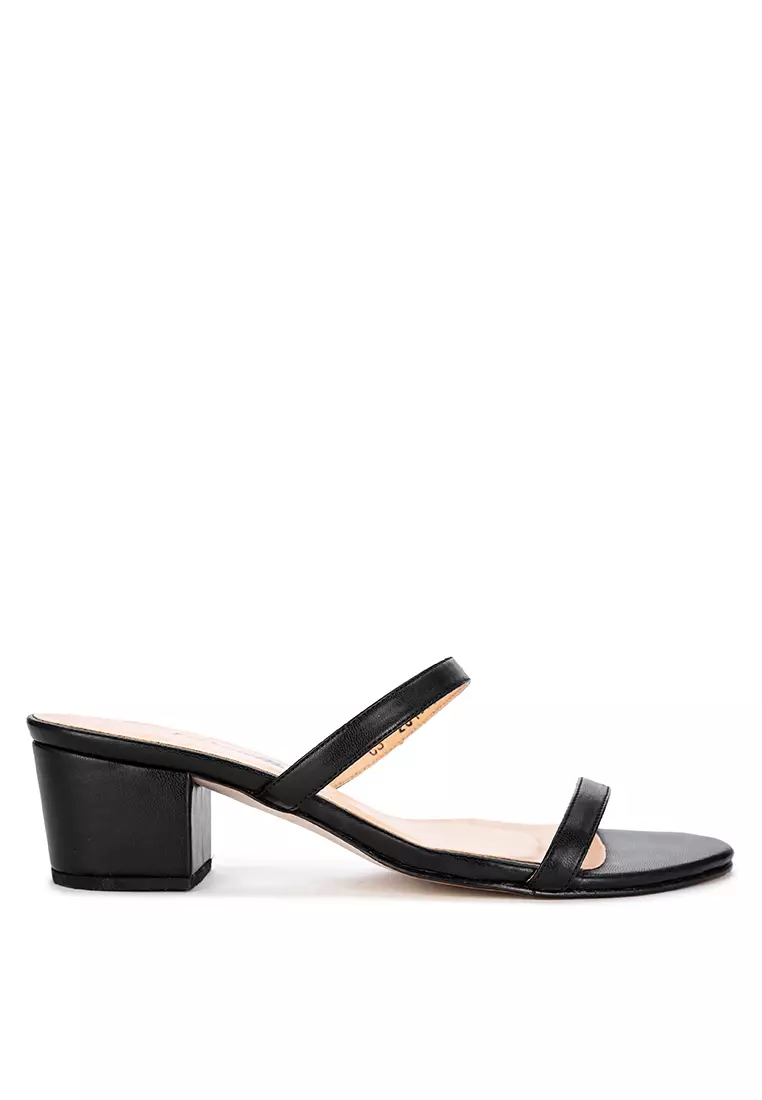 Two-strap Low Heeled Sandals