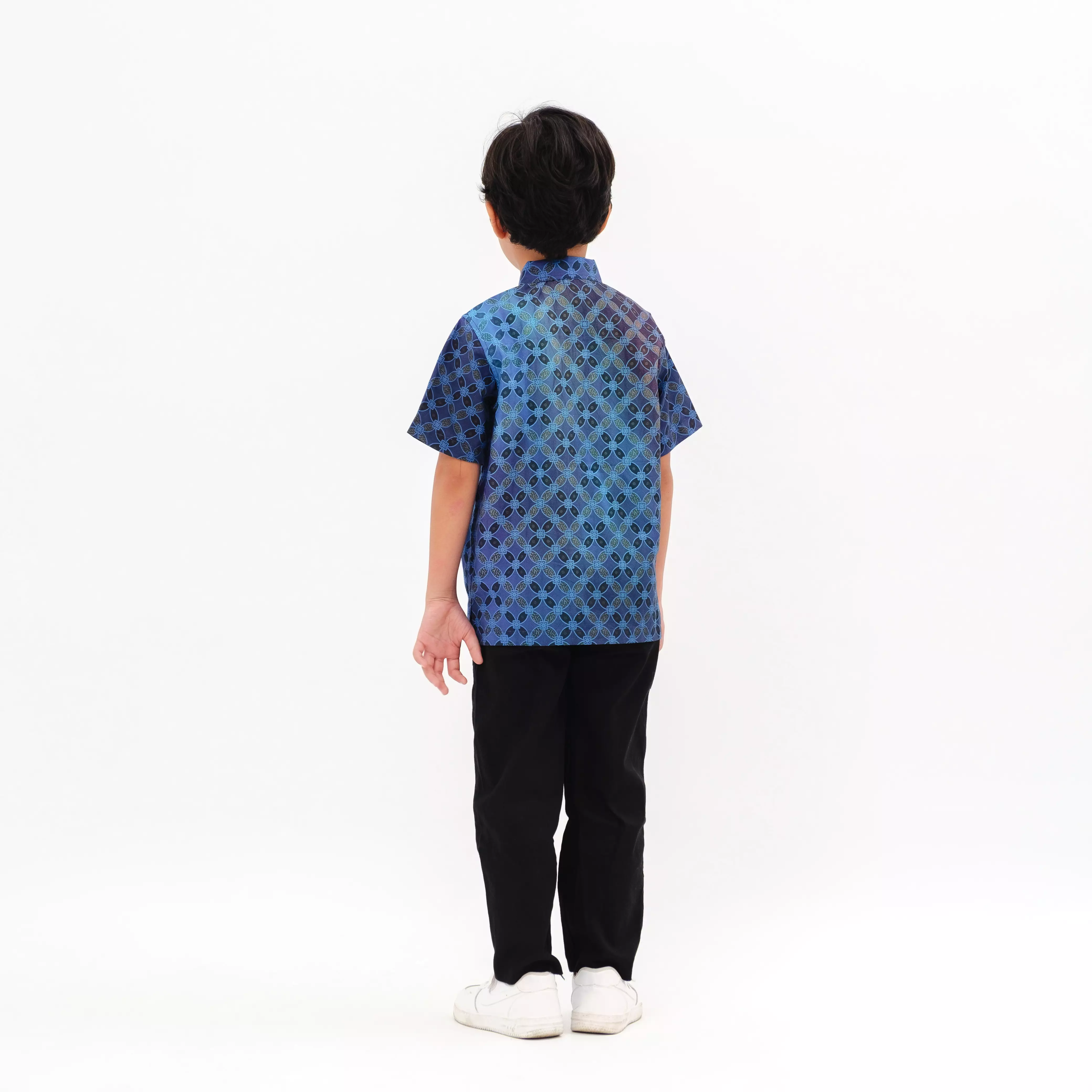 Batik Kids Kistna Blue Kemeja Batik Anak Lengan Pendek (anak)