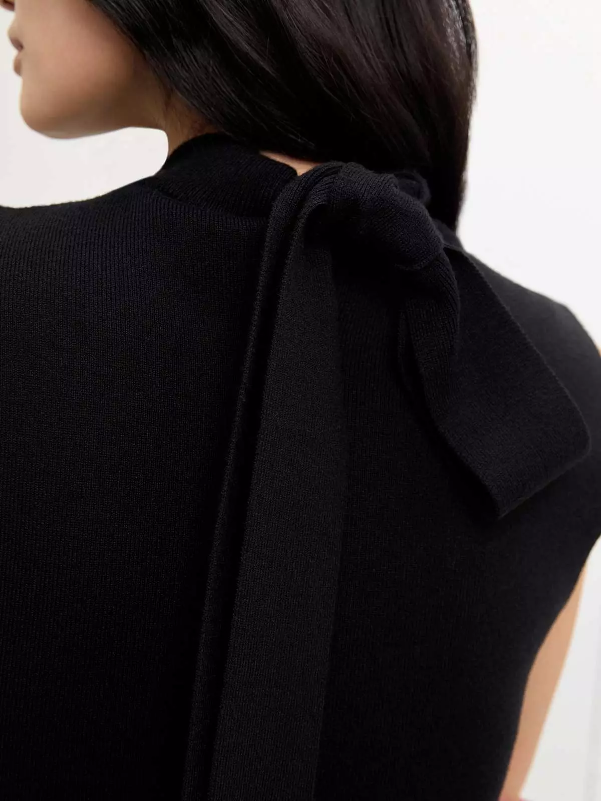 Pomelo - Tank top / Camisole Wanita - Tie Knit Top - Black