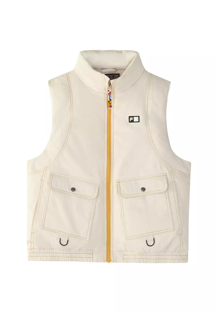 FILA FUSION CROSS OVER FILA X DOE LAND AHOY Women Down Jacket Vest (Beige)