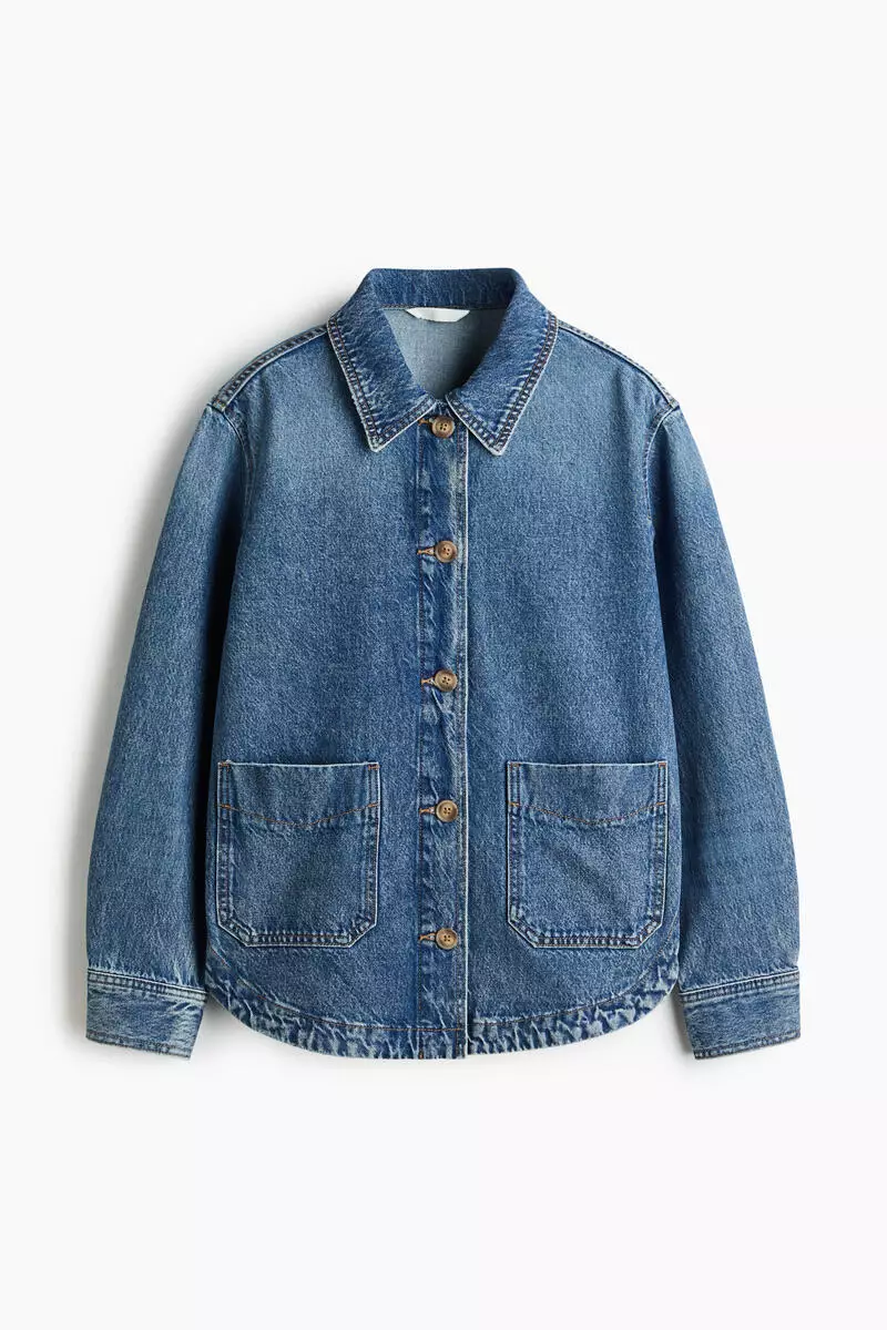 Denim shacket