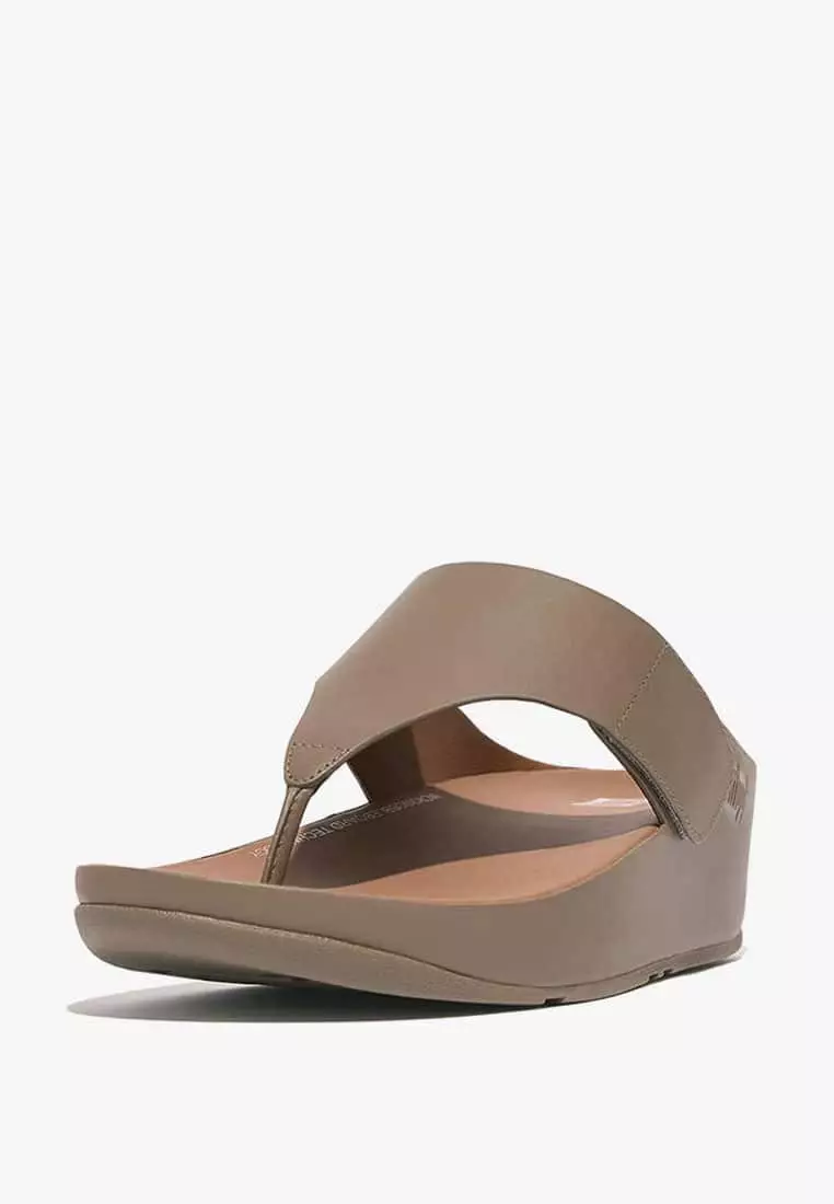 Discount on Fitflop  shoes - SKU: Fitflop Shuv Adjustable Leather Toe-Post Gr2-A76 Minky Grey
