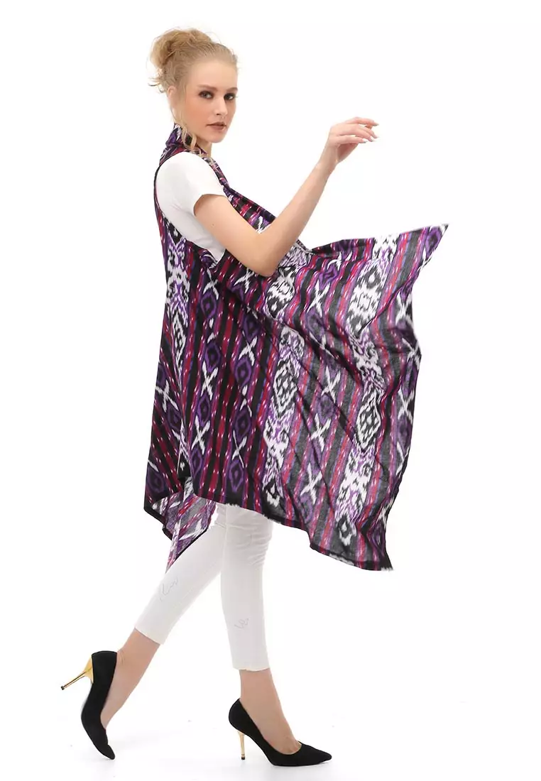 Lynelle Batik Songket Wanita Model Outer Material Cotton ORIGINAL - Purple