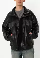 【新品未使用】Acka. fringe loose jacket 完売品 Y'2 LEATHER 