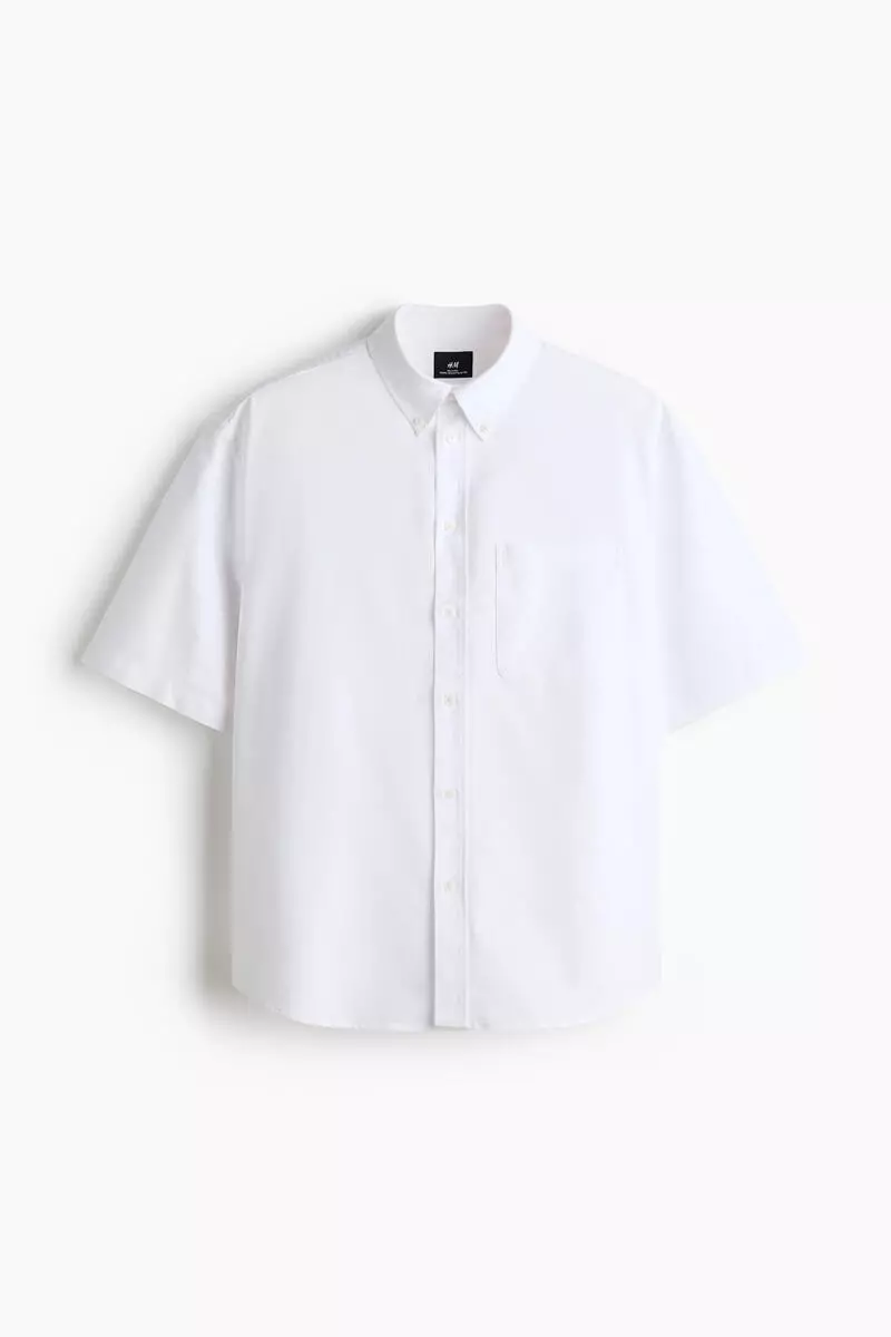 Relaxed Fit Short-sleeved Oxford shirt