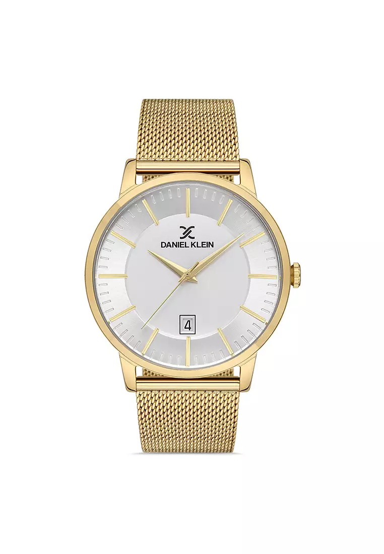 Mens gold mesh strap watch outlet