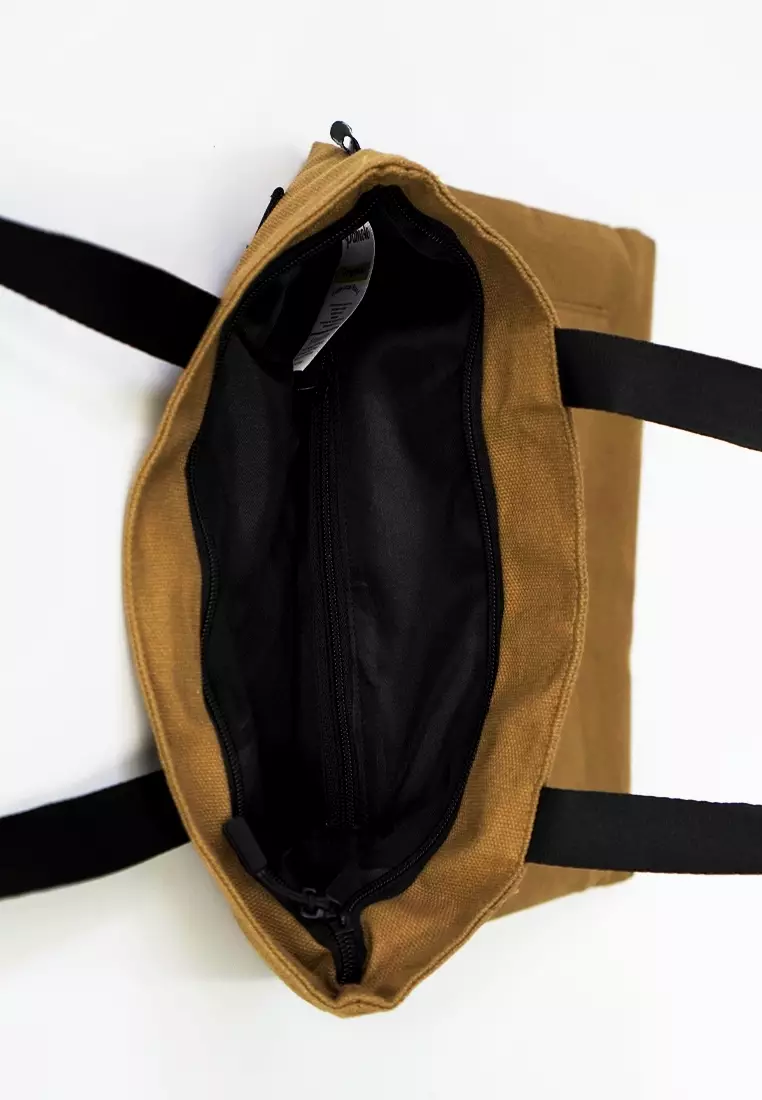 Tas Tote Bag Bahan Kanvas Penutup Resleting Arel Series Camel