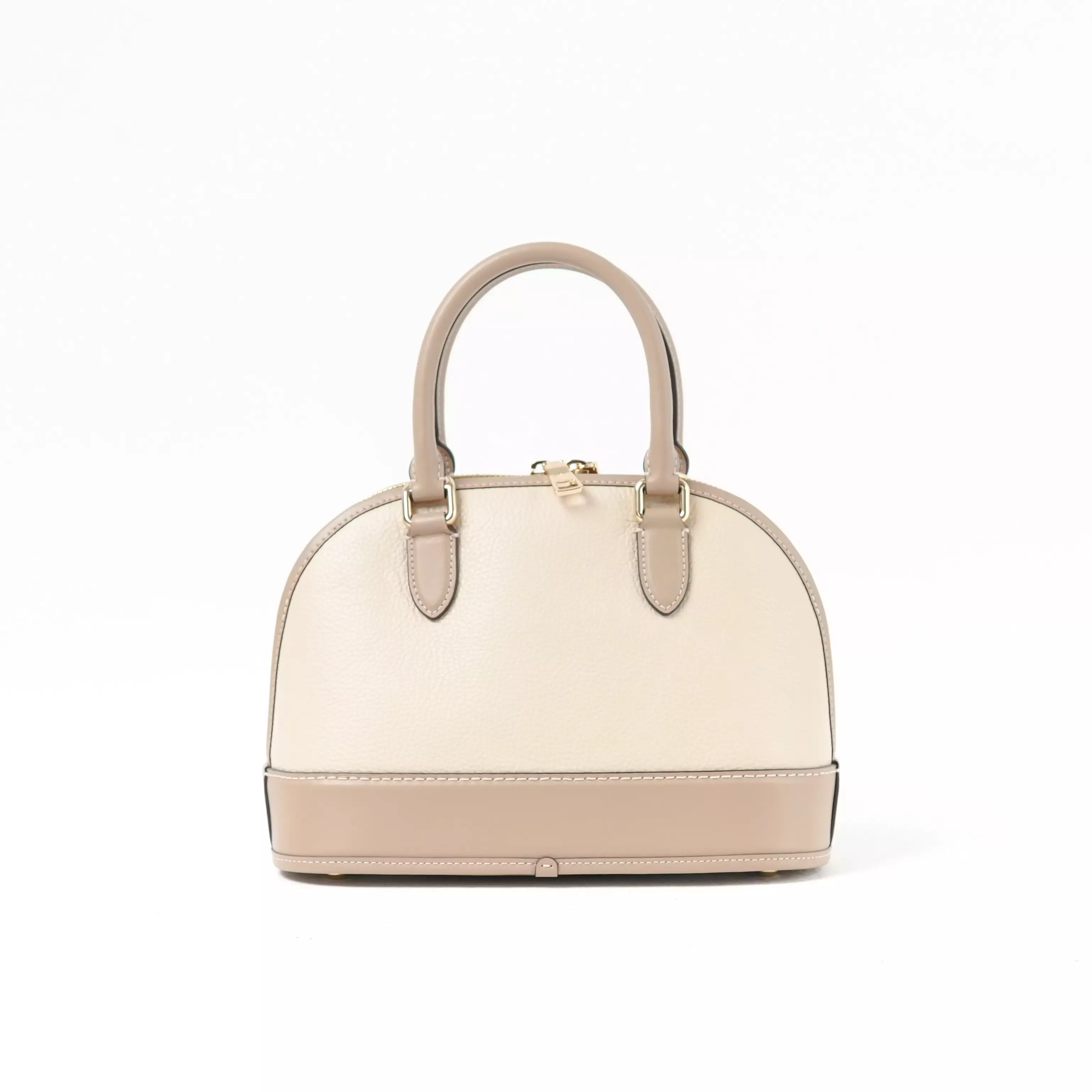 Tas COACH SABRINA GHW HALF IVORY BEIGE TOP HANDLE BAG WITH LS 100% ORIGINAL