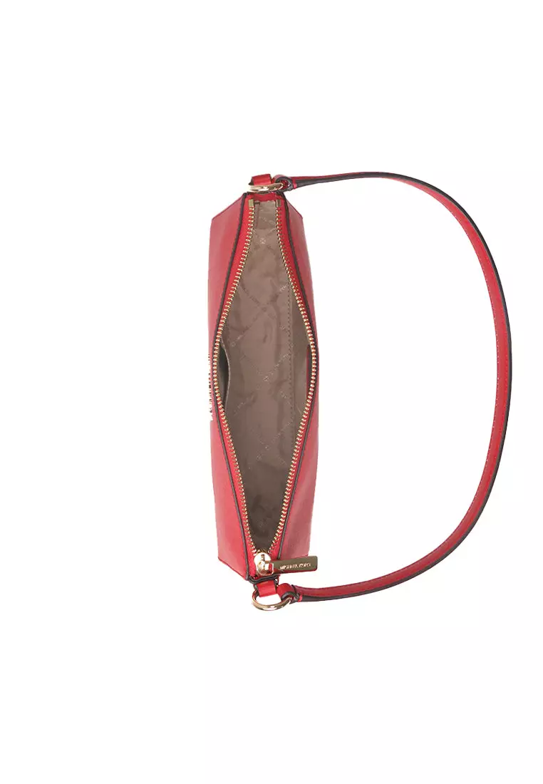 Michael Kors Vincent Pochette Shoulder Bag With Signature Logo Card Case In Bright Red 35F4G2VC6L