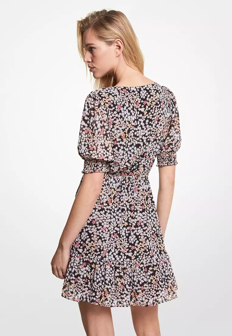 Michael kors online floral georgette dress
