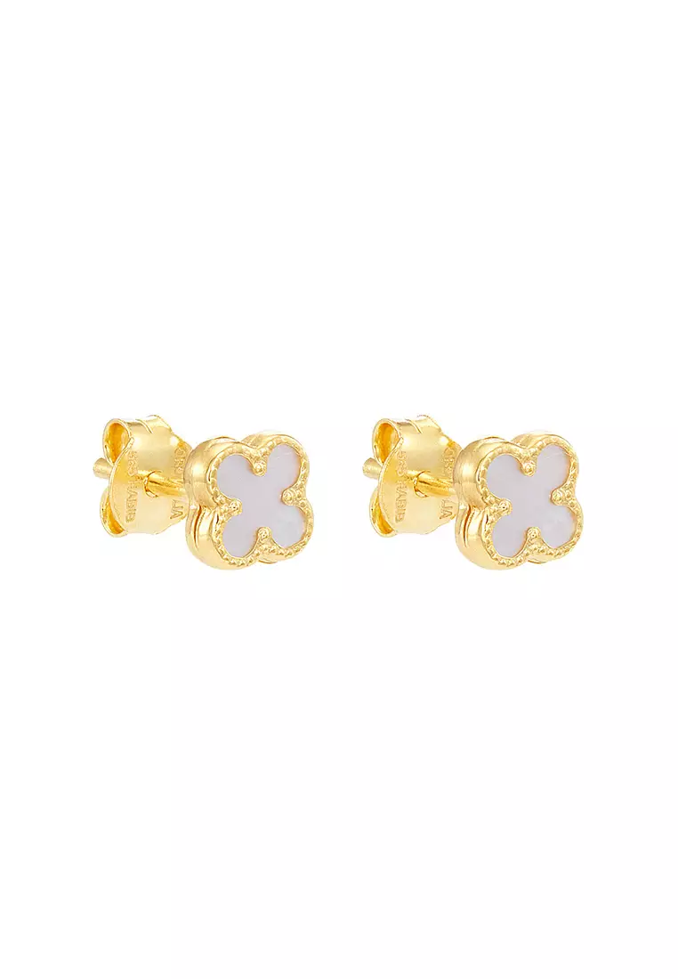 HABIB Mother of Pearl Earrings in 585/14K Yellow Gold YOE-6000
