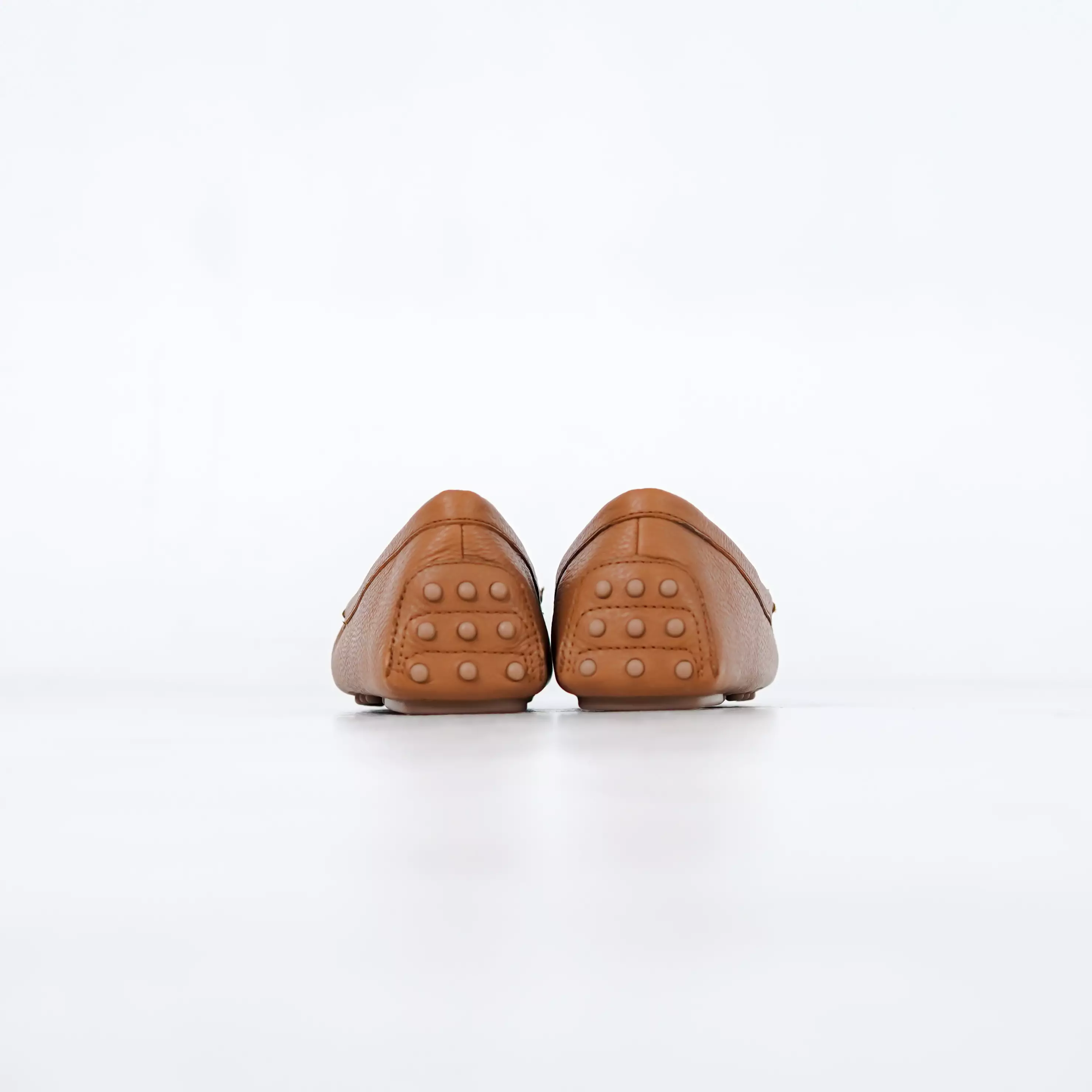 Sepatu TORY BURCH EVERLY DRIVER CAMEL LEATHER LOAFER 100% ORIGINAL