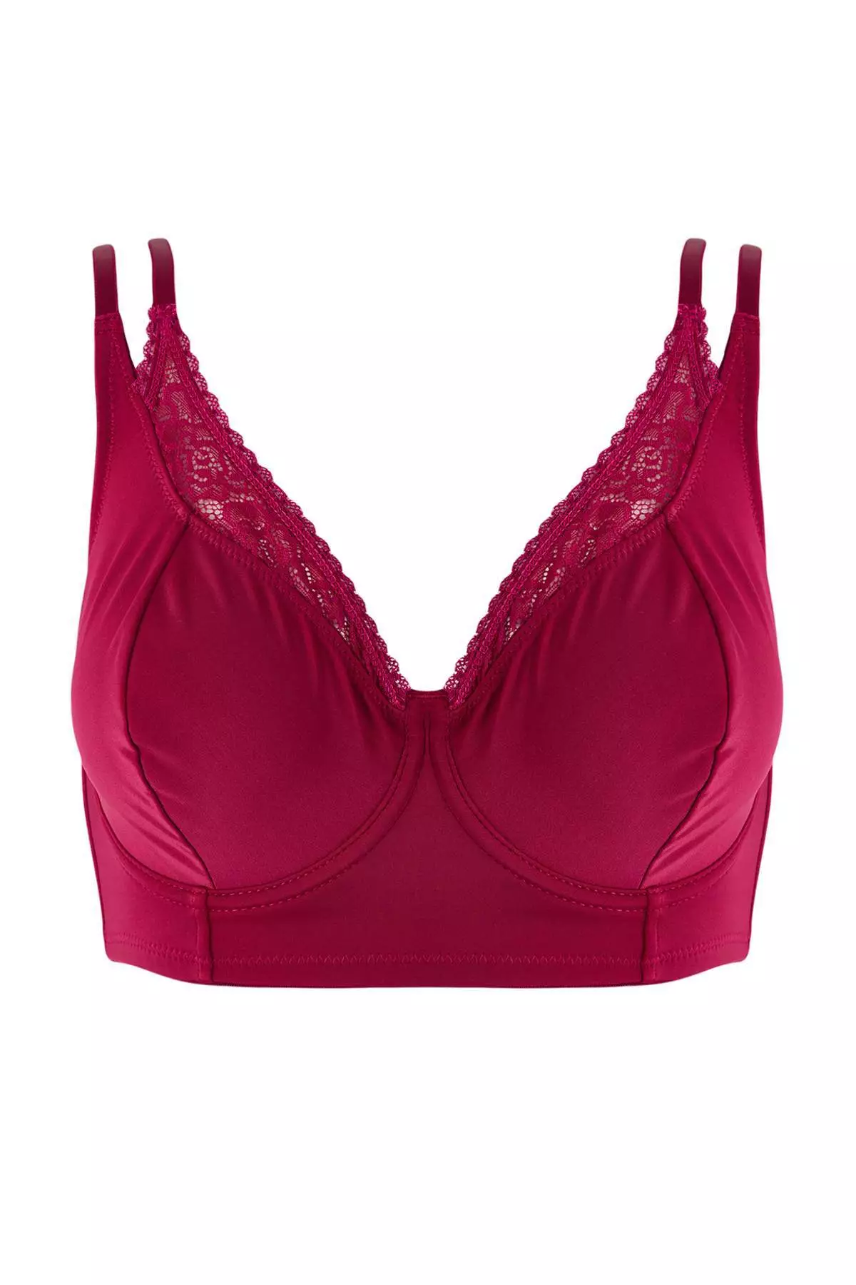 Vişne Lace Li Unfilled Double Strap Wired Wide Agraf Closure Bra Tbbaw26Cw00001