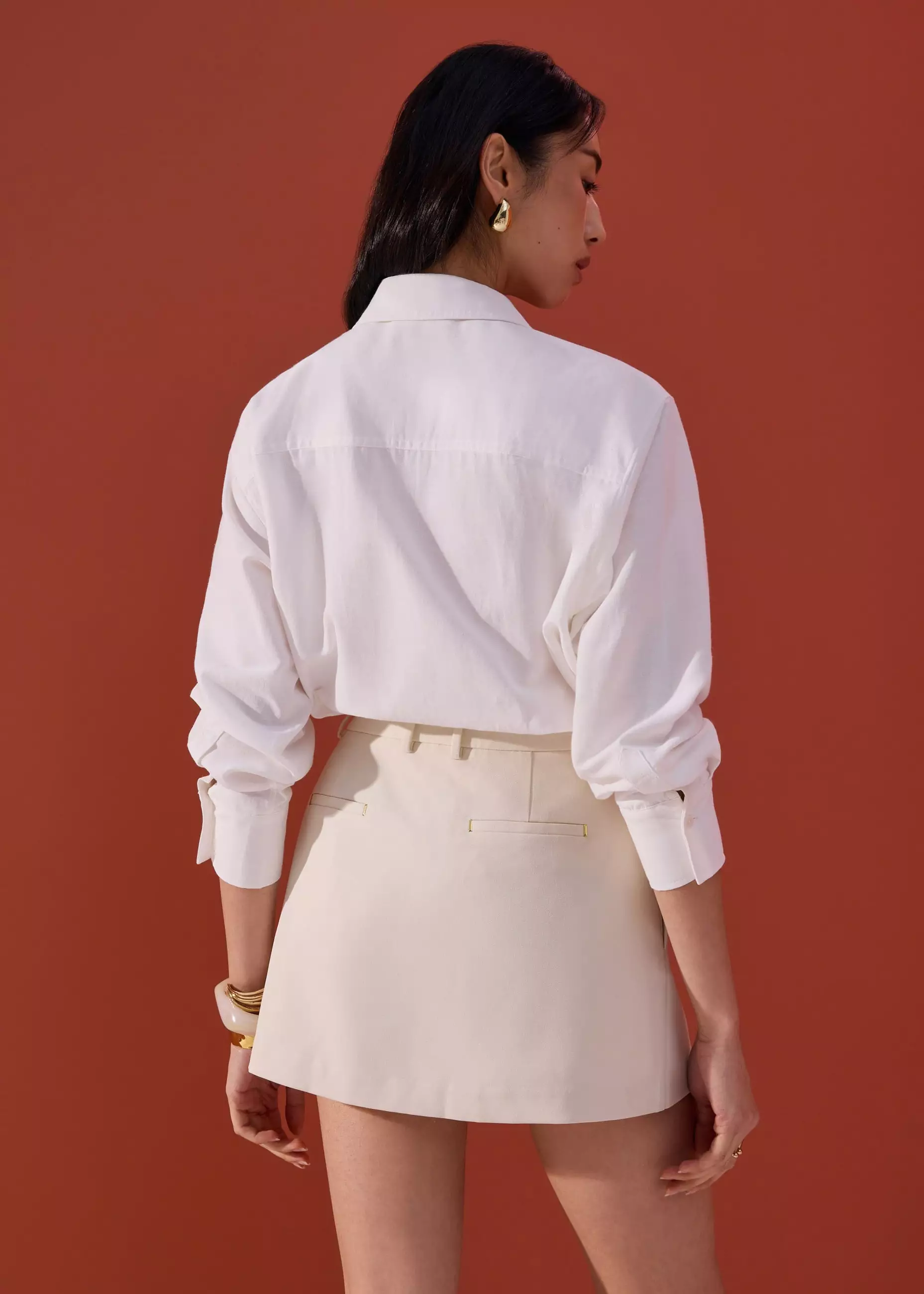 Rok Wanita - Tailored A-line Mini Skirt