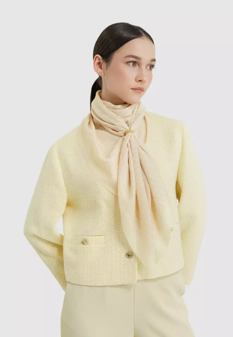 Prism Voile Square - Lemon Drizzle