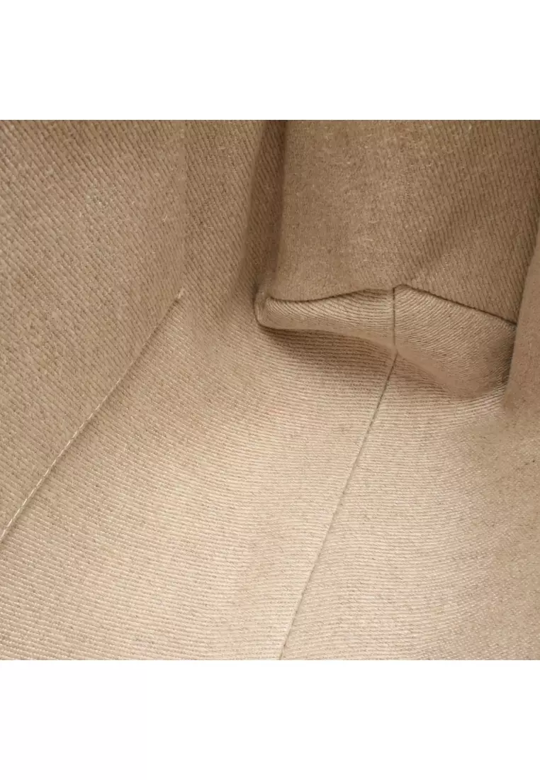 Pre-Loved Chloé WOODY Woody Medium Shoulder bag tote bag canvas leather beige black