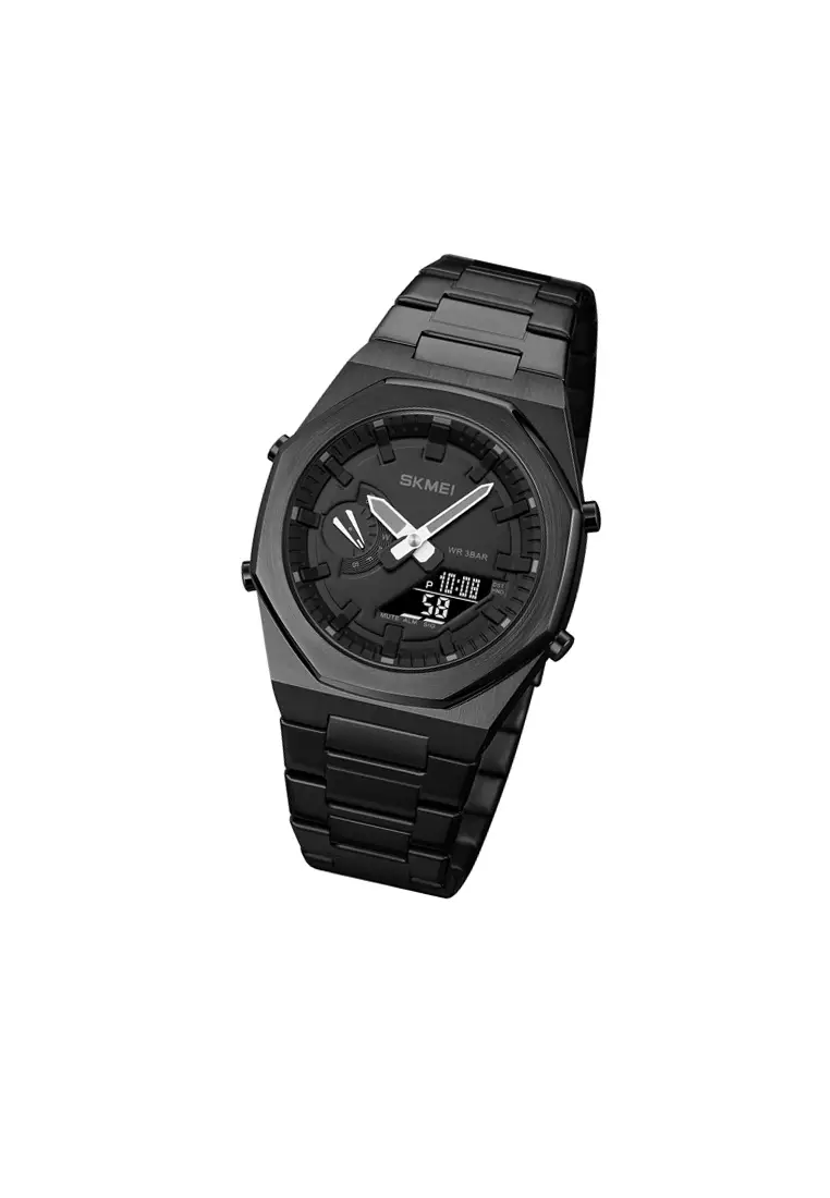 Jam Tangan Elektronik Luminous LED Light World Time Waterproof - 1816 ORIGINAL