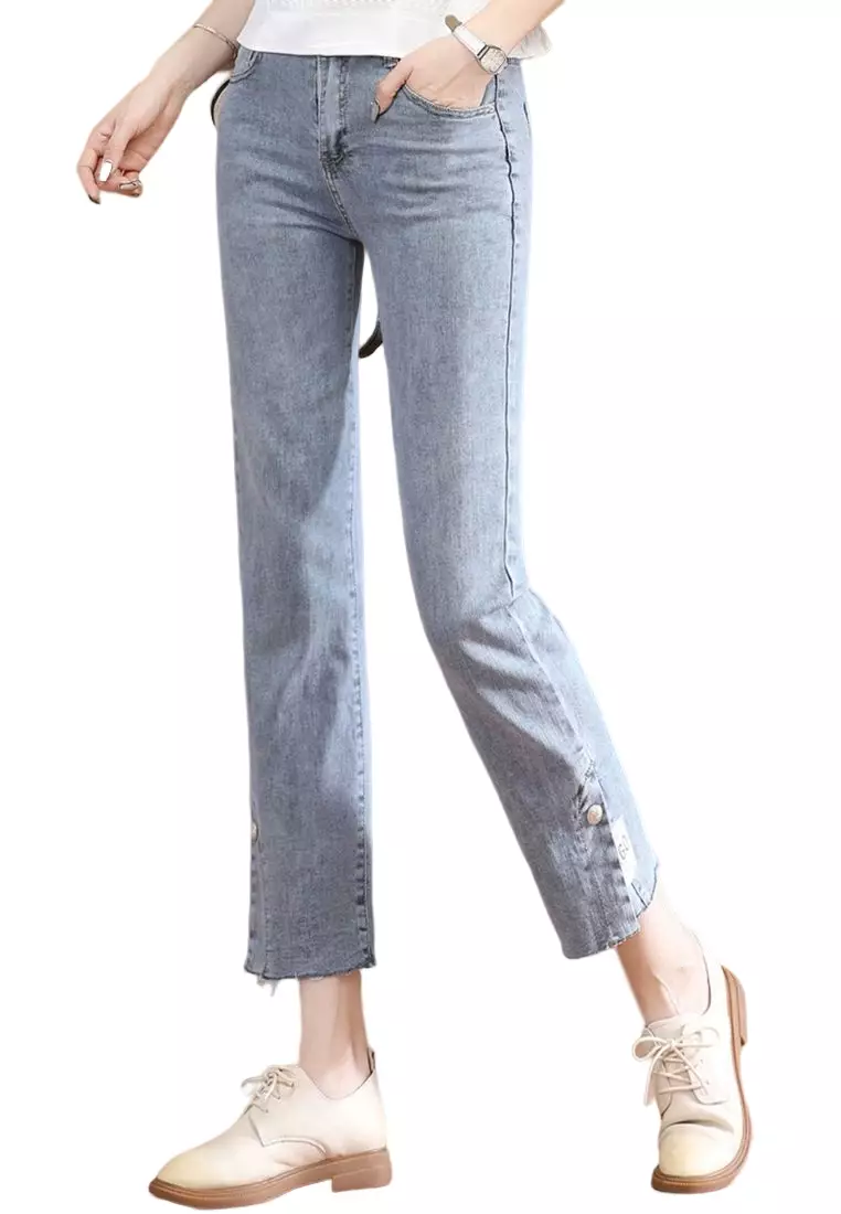Buy A IN GIRLS Stylish Straight Jeans 2024 Online ZALORA Singapore