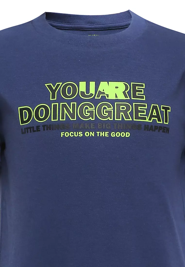 Qna Boy Festus T-shirt Pendek Anak Navy