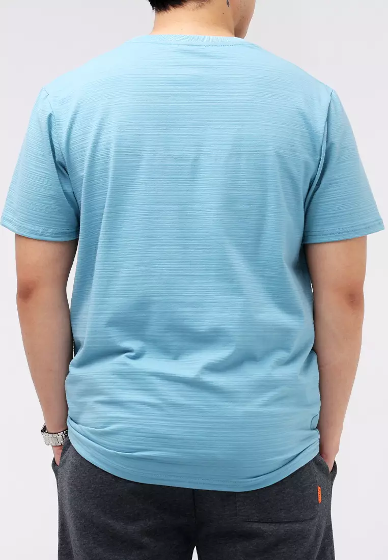 Round Neck Streaky Short Sleeves