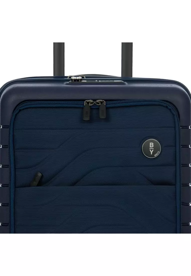 Bric's Ulisse 21" Carry-On Expandable Luggage Spinner With Front Pocket - Ocean Blue