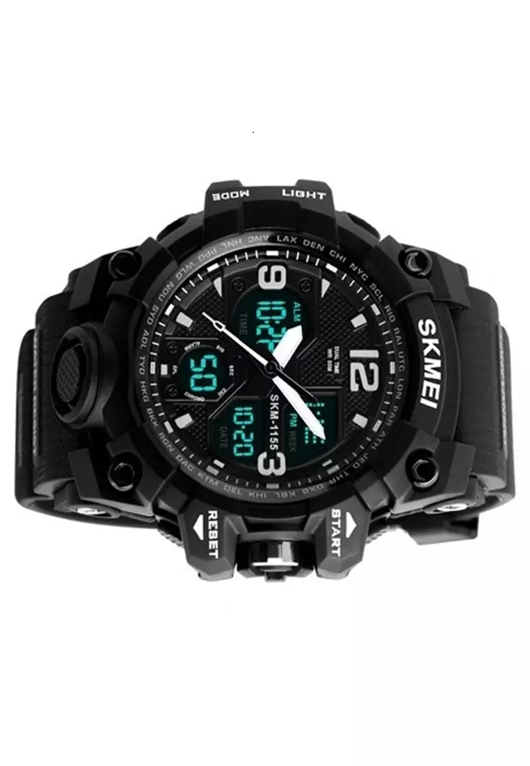 Jam Tangan Casual Analog Digital Pria Many Function Waterproof Strap Tali Material Rubber YY11 ORIGINAL