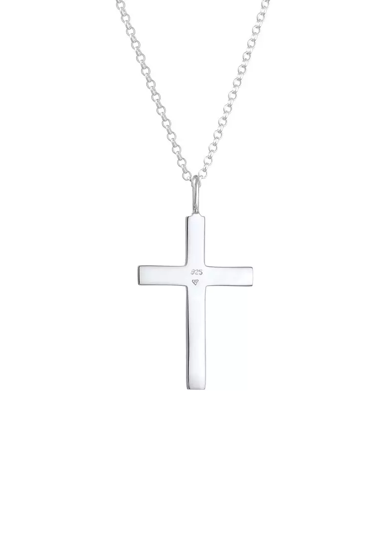 EXCLUSIVE Kalung Perhiasan Perak 925 Pria Chain Cross