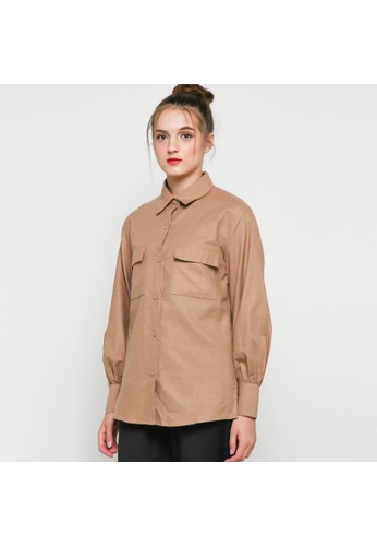ATS The Label Xavier Top - Walnut