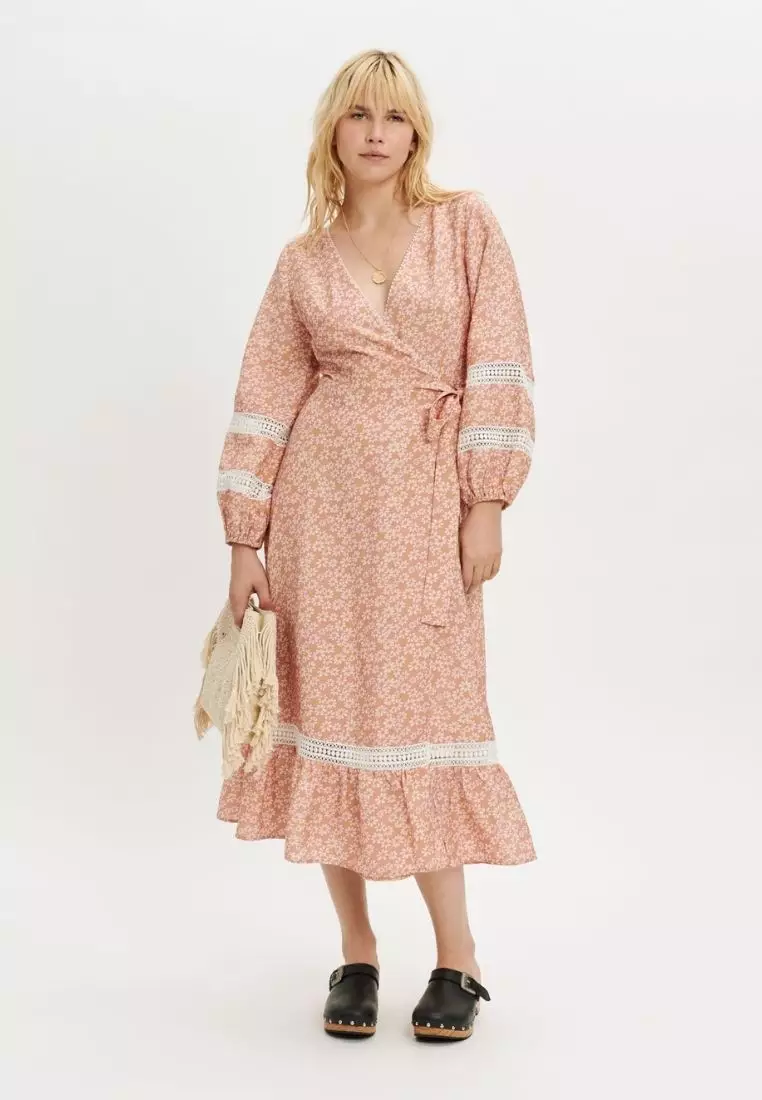 Buy Maje Printed Wrap Dress With Braiding 2024 Online ZALORA
