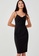 Love, Bonito black Giselle Knot Front Camisole Dress 97F75AA787FB98GS_3
