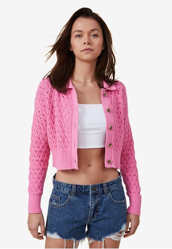 Buy Cotton On Holiday Pointelle Knit Cardigan 2023 Online | ZALORA Singapore