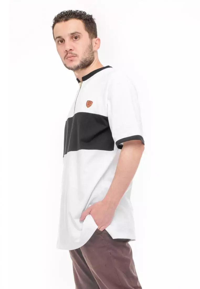 Kaos Koko Gamis Muslim Pria Altair - Putih